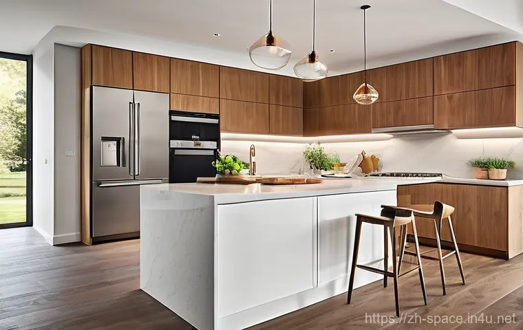 공간디자이너가 피해야 할 실수 - **Prompt:** A warm and inviting open-concept living space for a young family. The room features a sp...