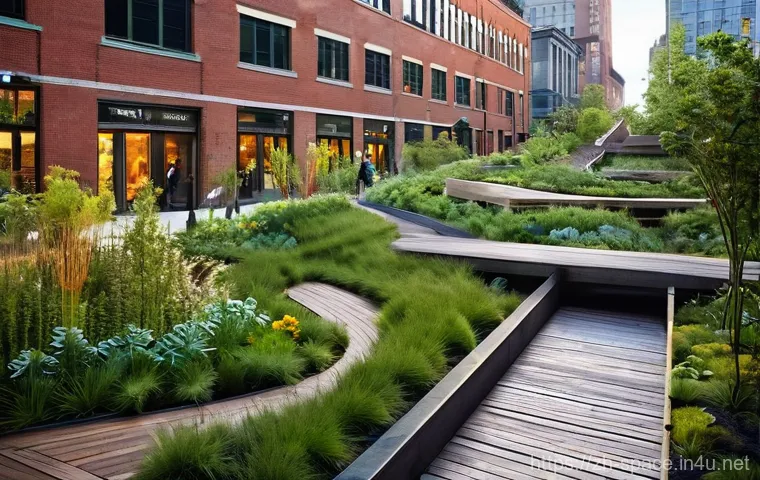 공간디자인의 공공 프로젝트 사례 - **Vibrant Urban Oasis: Reimagined Elevated Park and Cultural Hub**
    A bustling and verdant public...