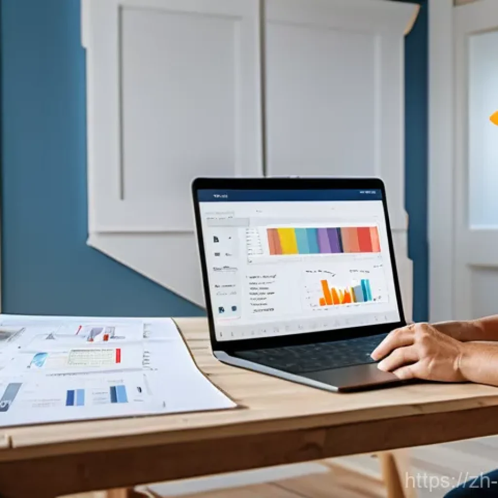 공간디자인 시공 문제 해결 사례 - A modern homeowner, appearing a bit stressed, sitting at a table in a partially renovated living roo...